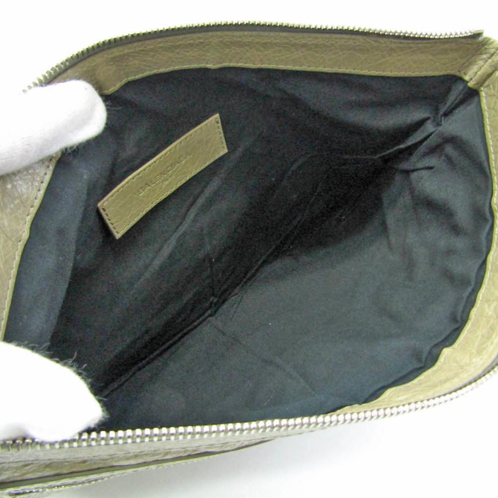 Balenciaga Green Clutch Classic Bag Light View 3